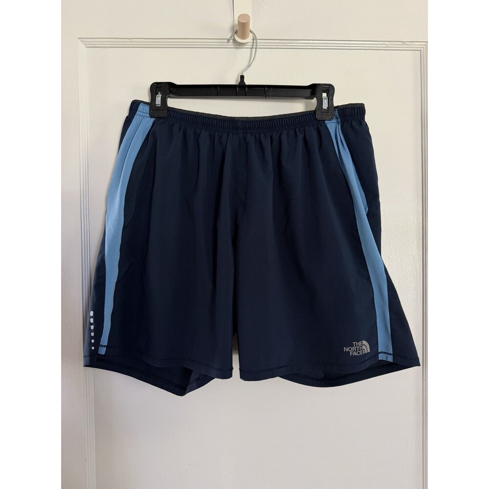The North Face Men's L 24/7 7" Running Shorts Navy Blue FlashDry Mesh Athletic